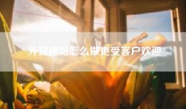 外贸建站怎么做更受客户欢迎