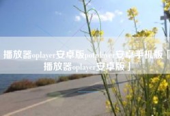 播放器oplayer安卓版potplayer安卓手机版「播放器oplayer安卓版」