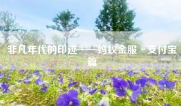 非凡年代的印迹——蚂蚁金服·支付宝篇