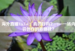 海外直播TikTok：真的好吗？——一场内容创作的新挑战？