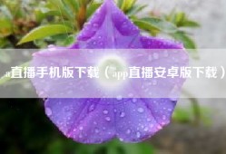 a直播手机版下载（app直播安卓版下载）