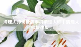 清理大师快速版手机清理大师「清理大师快速版」