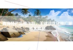 青海特产品牌飞跃，关键词优化推广策略大揭秘