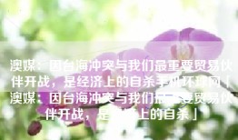 澳媒：因台海冲突与我们最重要贸易伙伴开战，是经济上的自杀手机环球网「澳媒：因台海冲突与我们最重要贸易伙伴开战，是经济上的自杀」
