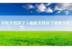 手机天线坏了（手机天线坏了修多少钱）