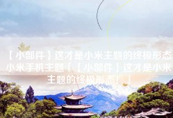 【小部件】这才是小米主题的终极形态！小米手机主题「【小部件】这才是小米主题的终极形态！」
