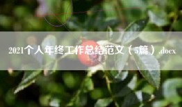 2021个人年终工作总结范文（5篇）.docx