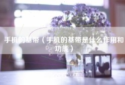 手机的基带（手机的基带是什么作用和功能）