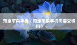 预定苹果手机（预定苹果手机需要交钱吗）