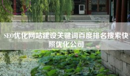 SEO优化网站建设关键词百度排名搜索快照优化公司