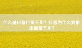 什么是抖音巨量千川？抖音为什么要推出巨量千川？