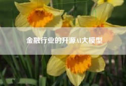 金融行业的开源AI大模型