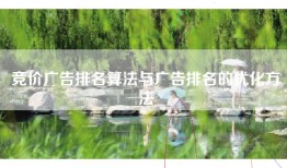 竞价广告排名算法与广告排名的优化方法