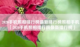 2020手机照相排行榜最新排行榜照相手机「2020手机照相排行榜最新排行榜」