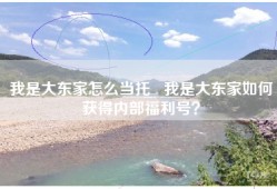 我是大东家怎么当托   我是大东家如何获得内部福利号？