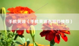 手机黄油（手机黄油有哪些推荐）