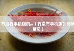 有没有手机版的ps（有没有手机版的驱动精灵）
