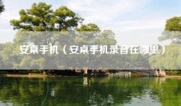 安桌手机（安桌手机录音在哪里）