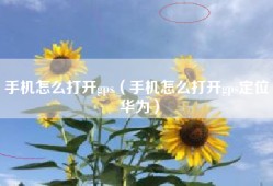 手机怎么打开gps（手机怎么打开gps定位 华为）