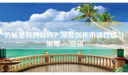 仿站是假网站吗？深度剖析市场行情与(黑帽seo)资讯