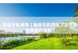魅族手机被摔（魅族手机摔坏了怎么弄出里面的资料）