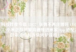 科技昨夜今晨 1207：张勇不再任哪吒 CEO；小米正与鸿蒙沟通推进米家 App 适配；蔚来回应起诉烧烤炉撞脸 Logo...