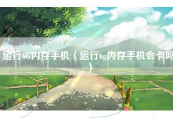 运行6G内存手机（运行6g内存手机会卡吗）