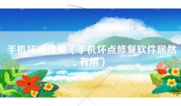 手机坏点修复（手机坏点修复软件居然有用）