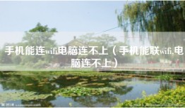 手机能连wifi电脑连不上（手机能联wifi,电脑连不上）