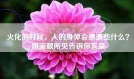 火化的时候，人的身体会遭遇些什么？用亲眼所见告诉你答案