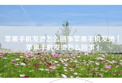 苹果手机发烫怎么回事苹果手机发烫「苹果手机发烫怎么回事」
