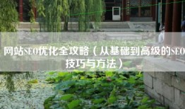 网站SEO优化全攻略（从基础到高级的SEO技巧与方法）