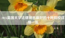2023英国大学法律排名最好的十所院校详细一览