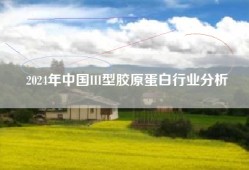 2024年中国III型胶原蛋白行业分析
