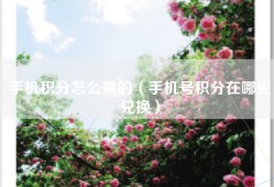 手机积分怎么来的（手机号积分在哪里兑换）
