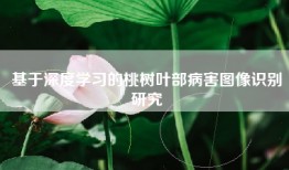 基于深度学习的桃树叶部病害图像识别研究