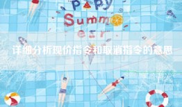 详细分析现价指令和取消指令的意思