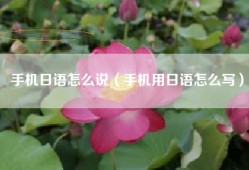 手机日语怎么说（手机用日语怎么写）