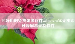 PC好用的免费录像软件vokoscreenNG无水印开源屏幕录制软件