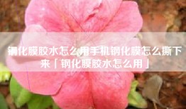 钢化膜胶水怎么用手机钢化膜怎么撕下来「钢化膜胶水怎么用」