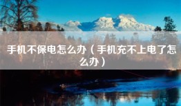 手机不保电怎么办（手机充不上电了怎么办）