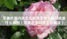 苹果迅雷闪退怎么解决苹果手机闪退是什么原因「苹果迅雷闪退怎么解决」