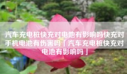 汽车充电桩快充对电池有影响吗快充对手机电池有伤害吗「汽车充电桩快充对电池有影响吗」