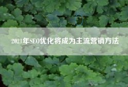 2021年SEO优化将成为主流营销方法