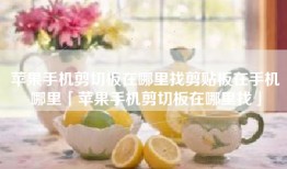 苹果手机剪切板在哪里找剪贴板在手机哪里「苹果手机剪切板在哪里找」