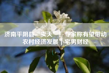 济南平阴县“卖天”！专家称有望带动农村经济发展｜宅男财经