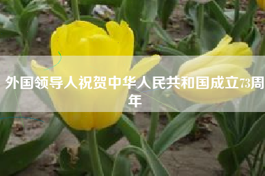 外国领导人祝贺中华人民共和国成立73周年
