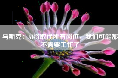 马斯克：AI将取代所有岗位，我们可能都不需要工作了