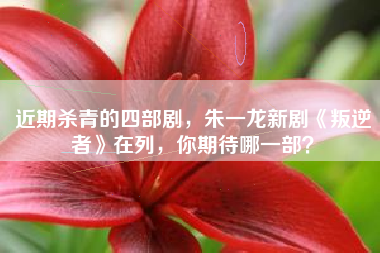 近期杀青的四部剧，朱一龙新剧《叛逆者》在列，你期待哪一部？