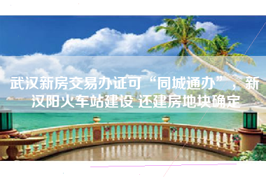 武汉新房交易办证可“同城通办”，新汉阳火车站建设 还建房地块确定